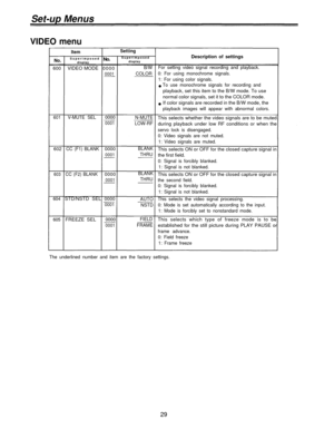 Page 29Set-up Menus 