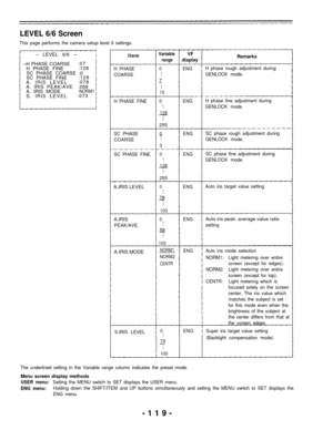 Page 119LEVEL 6/6 Screen 