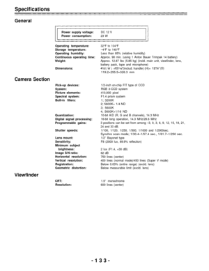 Page 133Specifications 