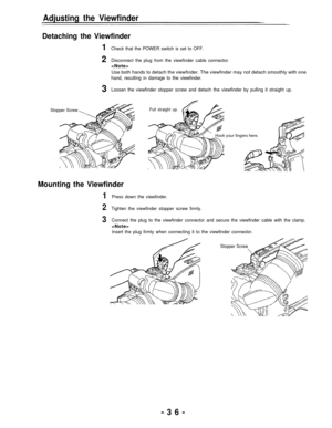 Page 36Adjusting the Viewfinder 