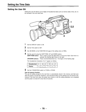 Page 78Setting the Time Data 