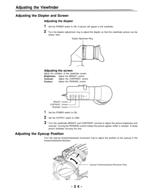 Page 34Adjusting the Viewfinder 