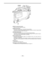 Page 19–19–
½EJECT (cassette eject) button
Press this to insert or eject the cassette.
¾REW (rewind) button
Press this to rewind the tape. Its lamp lights during rewinding.
If this button is pressed during playback, the playback images are rewound at approximately
quadruple speed while the button is held down.
¿FF (fast forward) button
Press this to fast forward the tape. Its lamp lights during fast forwarding.
If this button is pressed during playback, the playback images are fast forwarded at approxi-
mately...