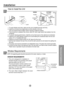 Page 9About 1/2
Over 20HEAT
RADIATIONFENCE
AWNING INSIDE OUTSIDE
FOAM
COOLED
AIR
30-60Level 1/4 Bubble
26 to 41
18 min
DESPLAZAMIENTO
ALFEZAR
EXTERIOR
PARED INTERIOR
REPISA
9
Installation
Features and Installation
How to Install the Unit
1. To avoid vibration and noise, make sure the unit is installed securely and firmly.
2. Install the unit where the sunlight does not shine directly on the unit.
If the unit receives direct sunlight, build an awning to shade the cabinet.
3. There should be no obstacle, like a...