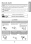 Page 22Mesures de sécurité
AVERTISSEMENT
21
Mesures de sécurité
Les instructions ci-après doivent être observées dans le but de\
 prévenir tout risque de dommages corporels
ou matériels.
Lutilisation non conforme, résultant de la négligence des instruc\
tions, est susceptible de provoquer des
dommages corporels ou matériels dont la gravité est signalée pa\
r les indications suivantes :
AVERTISSEMENT: Ce symbole signale un risque de blessure grave, voire mortelle.
ATTENTION: Ce symbole signale un risque limité...