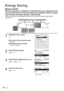 Page 2626(EN)
Energy Saving
  Auto shutoff
When the operation is stopped at a speciﬁ ed time (e.g. closing time) and 
resumed afterwards, this function detects the operation status at regular 
time intervals and stops operation automatically.
Detect the operation status at regular time intervals and stop the operation automatically.
(e.g. 60 min)
ON
OFF 21:00 22:08DetectDetect Detect
23:009:00 60 min 60 min 60 min
Closing timeOpening time
Auto shutoff in effect
Leaves the 
shop without 
turning off 
A/C.If...