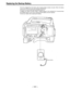 Page 101– 101 –
Replacing the Backup Battery
The unit is shipped from the factory with a backup battery already mounted. When the battery
runs out, the TCG time code value indicates 00:00:00:00.
At this time, the time code value cannot be backed up.
In addition, the “BACK UP BATT EMPTY” display appears in the viewfinder for 3 seconds when
the POWER switch is set to ON to indicate that the battery must be replaced.
Consult your dealer when replacing the battery.
Backup battery 