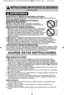 Page 35\f
in str u ccio nes  iM Po rta nte s d e s eg urid a d
(c o ntin u\fció n
)
P a ra e vit a r e l r ie sg o d e d esc arg a e lK c tr ic a: n o quit e  e l  p anel  e xte rn o d el  h orn o.  L as r e para cio ne s s e  d eb en h ace r s o la m ente  p or
una p ers o na c a li f ic a da  d el  s e rv ic io .   
P a ra r ed ucir  e l r ie sg 
o  d e e X Po sic iN n a
e n er g La  d e M ic ro ondas: 
n o alt e re  o  h aga n in g \n a ju ste  o  r e p ara ci[ n a  la  p uerta ,  a l
alo ja m ie nto  d el...