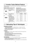 Page 1614
This feature allows you to defrost foods such as: meat, poultry and seafood simply by
entering the weight.
Place food on microwave safe dish.Example: To defrost 1.5 pounds of meat  
1.• Press Inverter Turbo
Defrost.
2.• Enter weight of the
food using the num-
ber pads.
3.• Press Start.
Defrosting will start.
The time will count
down. Larger weight
foods will cause a sig-
nal midway through
defrosting. If 2 beeps
sound, turn over,
rearrange foods or
shield with aluminum
foil.Conversion Chart:
Follow...