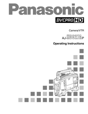 Page 1AJ- P
Camera/VTR
Operating Instructions 