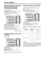 Page 4545
CH1CH2
20
0
EMPHASIS
40
-dB
10
30E
BATTF
TAPE
RFSERVOHUMID SLACK DF
SLAVE TCG HOLD
h min s frm
Screen displays
Displays relating to errors and
warnings
For details, refer to “Warning system” (pages 105 and
106).
Remaining tape display
When there are 21 or more minutes of the tape remaining,
all 7 segments up to the “F” position light.
When there are less than 21 minutes of the tape
remaining, the segments go out one by one in sequence
every 3 minutes.
Remaining battery charge display
If a battery with...