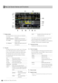 Page 6868Using Play List: Play List Function
1.Display status
The following type of event screens are displayed. 
2.Play list
The play list shows a list of events. Up to 100 events 
(up to 100 audio events can also be added). The 
current cursor position is shown by a yellow frame.
The selected event is shown by blue characters.
The overwrite edit mode uses orange to indicate 
unfinalized status.  
The number of the first and subsequent events that 
cannot be played back are indicated in red. 
Play lists...