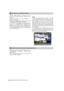 Page 128128Manipulating Clips with Thumbnails : Properties The status display enables a confirmation of the SD
memory card formatted condition, available memory
capacity etc.
From the thumbnail menu, select PROPERTY 
>
DEVICES > SD CARD.
If the format is compatible with SD standards, the message
“SD STANDARD: SUPPORTED” is displayed.
If the format is not compatible with SD standards, the
message “SD STANDARD: NOT SUPPORTED” is
displayed. If this is the case, writing or reading will not be
successful. Format the...