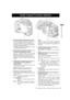 Page 1515Parts and their FunctionsAudio (input) Function Section
 Parts and their Functions
1.MIC IN (microphone input) jack (XLR, 5-pin)
A microphone (optional accessory) is connected here.
Power for the microphone comes from this jack.
A remote microphone may be connected. When a
microphone is used, set the power to ON through the
menu option FRONT MIC POWER. 
These options are found in the  screen
on the MAIN OPERATION page. 
2.AUDIO LEVEL CH1/CH2 (audio channel 1 & 2 
recording level adjustment) controls...