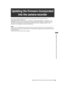 Page 189189Updating the firmware incorporated into the camera-recorder
 Updating the firmware incorporated into the camera-recorder
For the most up-to-date information on firmware, see the support page for P2 at the following Web site:
https://eww.pavc.panasonic.co.jp/pro-av/
To update the firmware, confirm the version on AJ-HPX2000 by selecting MAINTENANCE 
> DIAGNOSTIC 1 and 
DIAGNOSTIC 2 screens from the menu, and then access the above Web site to download the firmware if necessary. 
Then, load the downloaded...