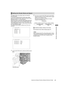 Page 5757Adjustments and Settings for Recording: Setting the Electronic Shutter
Adjustments and Settings for Recording
The shutter speed in any shutter mode is set using the 
SHUTTER switch.
In SYNCHRO SCAN/SYNCHRO SCAN2 mode, shutter 
speed can be switched easily, using the SYNCHRO SCAN 
adjustment buttons (+/–) on the side panel.
Note that the range of selectable shutter speeds may be pre-
defined; whether or not to use the SYNCHRO SCAN mode 
may be determined through the  and 
 screens. These screens are...