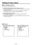 Page 26
- 5 (E) -

Setting of menu items
How to display the menus
Two methods are used to display the menus.
 Using AK-HC1500 multi purpose camera to display the menus:
   Hold down the MENU switch on the rear panel of the main unit for at least  seconds 
to display the TOP menu.
   Use the UP/DOWN switch to move the cursor to the target item, and press the 
ENTER switch to move to a menu at a lower hierarchical level.
  Using AK-HRP150 camera controller
   Press the MENU ON/OFF switch on the...