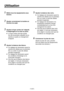 Page 116
- 13 (F) -

Utilisation
1 Mettre tous les équipements sous 
tension.
2 Ajuster correctement la lumière en 
fonction du sujet.
3  Ajuster le foyer arrière de l’objectif, 
le diaphragme et la mise au point.
   Le foyer arrière doit être ajusté 
lors de la première utilisation de la 
caméra ou après un changement 
d’objectif.
4Ajuster la balance des blancs.
   Ce réglage est nécessaire quand la caméra est utilisée pour la première 
fois ou si elle n’a pas été utilisée 
pendant longtemps.
   Ce réglage...