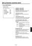 Page 281
- 28 (R) -
РУССКИЙ

Для установки пунктов меню
 Меню MAINTENANCE
[8] GAIN, AUTO IRIS
 �� GAIN,AUTO IRIS ��    LOW GAIN         :0dB  MID GAIN         :9dB  HIGH GAIN        :18dB  A.IRIS LEVEL     :050  A.IRIS PEAK/AVE  :050  A.IRIS WINDOW    :NORM1  IRIS MODE        :LENS  IRIS GAIN        :05 
LOW GAIN [от –6 dB до 30 dB]
MID GAIN [от –6 dB до 30 dB]
HIGH GAIN [от –6 dB до 30 dB]
Для установки уровня усиления при выборе в меню 
GAIN SELECT значения LOW, MID или HIGH.
A.IRIS LEVEL [от 0 до 100]
Для...