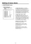 Page 34
-  -

 MAINTENANCE menu
[4] KNEE, WHITE CLIP( When the KNEE is set to 
AUTO)A. KNEE POINT [080.00% to 107.00%]
For setting the auto knee break point position.
This setting does not take effect when a 
setting other than AUTO is selected for KNEE 
or ON is selected as the DRS setting when 
the VIDEO MENU has been selected or when 
the FILM MENU has been selected.
A. KNEE LEVEL [100% to 109%]
For setting the maximum level of auto knee.
This setting does not take effect when a 
setting other...