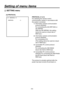 Page 50
- 50 -

 SETTING menu
[4] PROTOCOL
PROTOCOL [1 to 4]
For selecting the remote control 
communication system in accordance with 
the system connected.
1:   Information camera communication 
protocol (EIA22)
 
For connecting the AK-HRP150G or 
AK-HRP900 
(With the AK-HRP900, this setting 
cannot be used at a baud rate of 
9600 bps.)
2:    Information camera communication 
protocol (EIA22)
 
For connecting a PC 
(This setting cannot be used at a baud 
rate of 9600 bps.)
3:    Convertible PC...