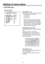 Page 55
- 55 -

 SETTING menu
[5] INTELLIGENT1
IRIS RANGE [1, 2, 3]
The iris control range during AGC operations 
is selected using this menu item.
1: F1.8 to F8
2: F1.8 to F11
: F1.8 to F16
When the iris cannot be adjusted within 
the above range settings, use the gain 
(including PIX MIX, V MIX, and FRAME 
MIX), ND filter, and minus gain settings to 
adjust the range so that the appropriate 
level of exposure is achieved.
ATW AREA [25%, 50%, 90%]
The ATW white detection range is selected 
here.
The...