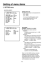 Page 56
- 56 -

 SETTING menu
[5] INTELLIGENT1
D5600K [OFF, ON]
The ATW center value is set using this item.OFF:   200K
ON:  5600K
The respective ATW tracking ranges 
are set using ATW WIDTH on the 
INTELLIGENT SET menu.
AGC MODE
[NORMAL, SPORTS, SN, USER]
The AGC control mode is set here.
NORMAL: 
    The gain is incremented up to +18 dB 
by AGC control.
SPORTS: 
    This setting is for exercising control that 
is ideally suited to fast-moving images. 
The gain is incremented in the following 
sequence:...