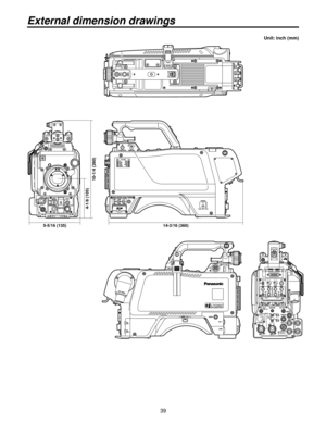 Page 3939
External dimension drawings
Unit: inch (mm)
14-3/16 (360)
10-1/4 (260)
4-1/8 (105)
5-5/16 (135) 