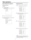 Page 233
Menu operations
Basic setting menu operations
 Displaying the menus
User menu
1   Press the MENU switch. 
The camera’s USER menu screen now appears on the 
viewfinder or monitor.
2  Turn the JOG dial to select the menu item.
3   After having selected the item, press the JOG dial to 
access that item’s menu.
  Entering the menu data
After accessing the item menus, enter the respective 
data.
1   Turn the JOG dial to select the menu item to be set.
2   When the JOG dial is pressed, the setting of...