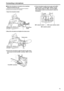 Page 151415
Connecting a microphone
 „When the microphone is mounted on the viewfinder 
(optional accessory) for use
A microphone such as the AJ-MC700 microphone kit (optional 
accessory) can be mounted on the viewfinder.
1. Open the microphone holder
Microphone 
holder
2. Mount the microphone and tighten the clamp screw
Clamp screw
3. Pass the the microphone cable through the cable clamp, 
and connect it to the front MIC1 connector  on the 
unit
Front MIC1 connector
4. If front microphone audio is to be...