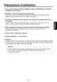 Page 31
- 4 (F) -
FRAN
ÇAIS

   Nous recommandons d’utiliser l’adaptateur secteur AW-PS505A pour alimenter cet appareil sur le secteur.
  Manipuler l’unité de commande avec précautions.
   Une chute ou un choc important de l’unité de commande peut se traduire par des défauts de fonctionnement ou être à l’origine d’accidents.
   L’unité de commande doit être utilisée à une température ambiante située entre 
0°C et 40°C.
   Le fait d’utiliser l’unité de commande dans un endroit froid, en dessous de 0°C, ou...