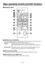 Page 8
- 7 (E) -

Major operating controls and their functions
Operation panel
 OPERATE switch [OPERATE]
This switch allows operations to be performed using the controls on the remote control 
panel. Its lamp lights up as soon as the power is turned on.
Lighted:   The switch lamp lights up when the power is turned on.  
When communication with the camera is enabled, switch selection is 
set.
Extinguished:   If the power has been turned on and the camera’s power is on, the  operations will be canceled (set to...