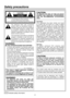 Page 22
 indicates safety information.
This  class  A  digital  apparatus  complies 
with Canadian ICES-003.
Cet  appareil  numérique  de  la  classe  A  est 
conforme à la norme NMB-003 du Canada.
For CANADA
Safety precautions
WARNING:•  TO   R E D U C E   T H E   R I S K   O F   F I R E   O R 
ELECTRIC  SHOCK,  DO  NOT  EXPOSE  THIS 
APPARATUS TO RAIN OR MOISTURE. 
•

   THE  APPARATUS  SHALL  NOT  BE  EXPOSED 
TO  DRIPPING  OR  SPLASHING  AND  THAT 
NO  OBJECTS  FILLED  WITH  LIQUIDS,  SUCH 
AS  VASES,...