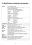 Page 117117
SDI outputsHD: Serial digital (SMPTE 292M)
SD: Component digital (SMPTE 259M)
BNC connector, PGM 1 (2 outputs), OUTPUT 1 to 6, up to 6 lines
 
  OUTPUT 3 to 6 are optional outputs.
HD [SMPTE 292M (BTA S-004B) standard complied with]
• Output retur
 n loss More than 15 dB (5 MHz to 750 MHz)
  More than 10 dB (750 MHz to 1.5 GHz)
• Output level   0.8 Vp-p 
10 % (75 )
• Rise time

  Less than 270 ps
• Fall time  Less than 270 ps
• Difference between rise time and fall time 
  Less than 100 ps
•...