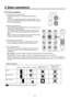 Page 3131
3. Basic operations
3-3-3. Key transitions
1  Select key in the transition mode.
    Press the [KEY] button in the transition area to light its 
indicator.
 

  To execute a background transition and key transition at the 
same time, press the [BKGD] button and [KEY] button together 
to turn on both indicators.
   ON
MIX WIPE
BKGD KEY MIX
WIPE2   Select the transition type.
    Use the [MIX] button or [WIPE] button in the transition area to 
select the key transition mode.  
The indicator of the...