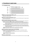 Page 99
1. Functions in each area
1-2. Crosspoint area
F1F2 F3F4F5
KEY DSK PinP AUX CLN PVW PGM 12
USER
AUX SOURCE
AUX BUS DELEGATION
1 2 3 4 5 6 7 8 9 10
AUX
PGM/A
PST/B
   AMB:FILL / GRN:SOURCE




3  PGM/A bus crosspoint buttons [PGM/A 1 to 10]
These are used to select the PGM/A bus video signals. In the case of the flip-flop system, the main line video 
(PGM) signals are always selected.
4 PST/B bus crosspoint buttons [PST/B 1 to 10]
These are used to select the PST/B bus video signals. In the case of...