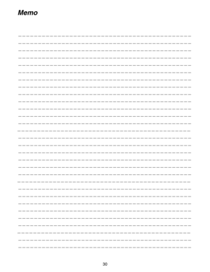 Page 30
0

Memo
 — — — — — — — — — — — — — — —\
 — — — — — — — — — — — — — — —\
 — — — — — — — — — — — — — — 
 — — — — — — — — — — — — — — —\
 — — — — — — — — — — — — — — —\
 — — — — — — — — — — — — — — 
 — — — — — — — — — — — — — — —\
 — — — — — — — — — — — — — — —\
 — — — — — — — — — — — — — — 
 — — — — — — — — — — — — — — —\
 — — — — — — — — — — — — — — —\
 — — — — — — — — — — — — — — 
 — — — — — — — — — — — — — — —\
 — — — — — — — — — — — — — — —\
 — — — — — — — — — — — — — — 
 — — — — — — — — — — — —...