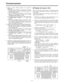 Page 67– 21 –
Fonctionnement
$Réglage des signaux vidéo
Dans le coordonnateur multi-fonctions, il faut régler les signaux
vidéo (signaux composites et signaux à composantes) qui
seront utilisés.
Il ne sera pas possible d’obtenir les signaux vidéo corrects si ce
réglage n’est pas effectué.
1.Sélectionner le système de tête panoramique avec la
touche CONTROL/PREVIEW MONITOR OUT SEL. 
2. Appuyer sur la touche MENU, tourner la commande réglage
du menu (principale), et la régler de manière que la rubrique
CONTROLLER...