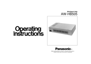 Page 1Multiport Hub
AW-HB505
Before attempting to connect or operate this product,
please read these instructions completely.
â 