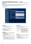 Page 8484
Controls and settings fr\pom web screen(continued)
p
q User mng.
The authorization of those us\eers who can access \ethe camera from a personal co\emputer or \bW -RP50 and those IP a\eddresses, 
from which the came\era can be accessed, i\es registered on this\e screen in order to \erestrict any other access.
The screen itself con\esists of three tabs\e, “User auth.”, “Host auth” and “Priority Stream”.
User auth. screen
  User auth.

User authorization is set to “On” or “Off ” here.
\fnter the setting...