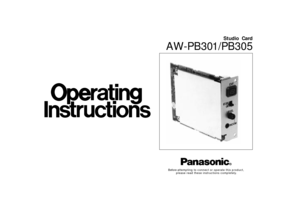 Page 1Studio  Card
AW-PB301/PB305Before attempting to connect or operate this product,
please read these instructions completely. 