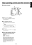 Page 7
- 6 (E) -
ENGLISH

Major operating controls and their functions
Interface bracket
5 EVF connector 1 [EVF1]
The viewfinder (WV-VF65B, AW-VF80) 
is connected here.
6  EVF connector 2 [EVF2]
The viewfinder AW-VF64 is connected 
here.
7  EVF cable
This is connected to the EVF connector  
on the studio card.
8  TALLY input connector [TALLY IN]
This is the tally control external input 
connector.
OPEN:  TALLY OFF
SHORT:  
TALLY ON
When using the AW-CB400 remote 
operation panel and AW-CA50T8G 
control cable...