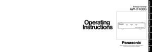 Page 1
Protocol Converter
AW-IF400G
Before attempting to connect, operate or adjust this product,  
please read these instructions completely.
FRANÇAIS
DEUTSCH
ENGLISH
ITALIANO
ESPAÑOL
中
  
文
ÔŠ 
Printed in Japan
Gedruckt in Japan
Imprimé au Japon
Stampato in Giappone
Impreso en Japón
Напечатано в Японии
在日本印制
Matsushita Electric Industrial Co., Ltd.Web Site: h t t p : / / p a n a s o n i c . n e t
	¦<?+ˆÀÒÜqþyÒé”ÅÝÃŸžŠ
æ
ßy#
¿¢ÓzàÝaf¸è
jøyyÑæ”¼...