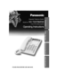 Page 1Integrated Telephone System
Model No.
KX-T2375MXW
Pulse-or-tone dialing capability
Operating Instructions
PLEASE READ BEFORE USE AND SAVE.
Preparation
Basic Operation
Advanced Operation
Useful Information 