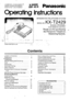 Page 1AUTO[OG[G-ETDP. AE ID
B. HUD$N
. :..1
:.
INTEGRATED TELEPHONE SYSTEM
MoDEL-o KXT2429
EASA-PHONEo
TONE REMOTE CONTROL
Thank you for purchasing
the Panasonic Telephone
Answering System.
-!:!lrtrlptlll\ir, riti^. .. .i i -:., :
Please read before use.
Gontents
Location of Controls
PreparationI Telephone
Manual Dialing and Receiving ........
Hold .
Hands-free.....,
AutomaticDialing ,:.,..
Other Features
Outside Line or Computer AccessedI ino
Special Phone Company Services . . . .
Answerlng Machine...