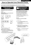 Page 15How to Operate from Remote Phone
You can retrieve the recorded Incoming messages from a remote location with tone telephone.-.
Remote operation is simplified by a synthesized voice that offers you options over the telephonel
Before operation, choose a onedigit through
three-digit remote code number and store it in
memory.
Example: 358
Be sure the handset is on the cradle and the
SP-PHONE button is off.
lr: II wIEI\,ORY I
llPUSH.,MEMORY
PUSH PROG.
I You can set lt from 1 to 999.
(ex. 3, 1 2, 345,023,...