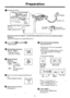 Page 3Preparation
Q Connectasshown.
Handset Cord
Modular Jack for Single
(RJ11C)
Be sure to use the AC Adaptor, lf a power fallure takes place, the unit can be used as a typical
telephone.
USE ONLY Panasonic AC ADAPTOR, KX-A1 1.
Line Connection
ril-\u
t
@ Cec (Calling Party Control);
rm
@ eusn the Answer System On/Off Switch
on.
(Power Indicator will light.)
PUSH #1 FORINITIAL SETTING.
lnllDlI MEr
cF|y | | pF(xi Ir||l
PUSH PUSH PROG.,MEMORY.ABPUSH 1  0R 2.
oPush 1 for setting to A.
The LC-Display will show A....