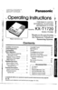 Page 1nllitfifiiltl [RrEi][FGtuJuuJ [tgJuJl]L!Panasonic
 Operoting Instructions
TONE REMOTE CONTROL
AUTOMATIC TELEPHONE
ANSWERING SYSTEM
Mode,No KX-T1720 E
EASA-eHoNE ig
Thank you for purchasing
the Panasonic Telephone
Answering System.
j:l
tIiO!tano
,o
[.q{
Contents
Please read belore use.
Location of Controls.
lnitial Preparation. . .ConnectionsBasic Operation
How to Record OutgoingMessage (OGM)
Setting Prior lo LeavingListening to MessagesOtherFJature ..L.... :.. : :.- Detailed Operation
How to Adjust...