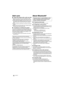 Page 3232RQT9777
Unit care
∫Clean this system with a soft, dry cloth≥When dirt is heavy, wring a cloth moistened in water 
tightly to wipe the dirt, and then wipe it with a dry cloth.
≥When cleaning the speakers, use a fine cloth. Do not 
use tissues or other materials (towels, etc.) that can fall 
apart. Small grains may get stuck inside the speaker 
cover.
≥Never use alcohol, paint thinner or benzine to clean this 
system.
≥Before using chemically-treated cloth, carefully read the 
instructions that came with...