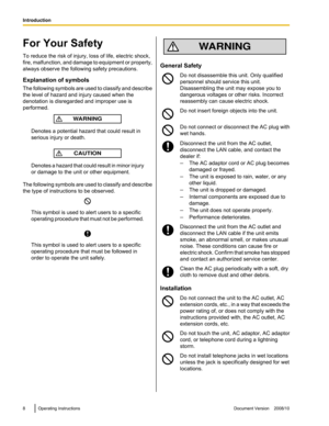 Page 8WARNING CAUTION   WARNING           